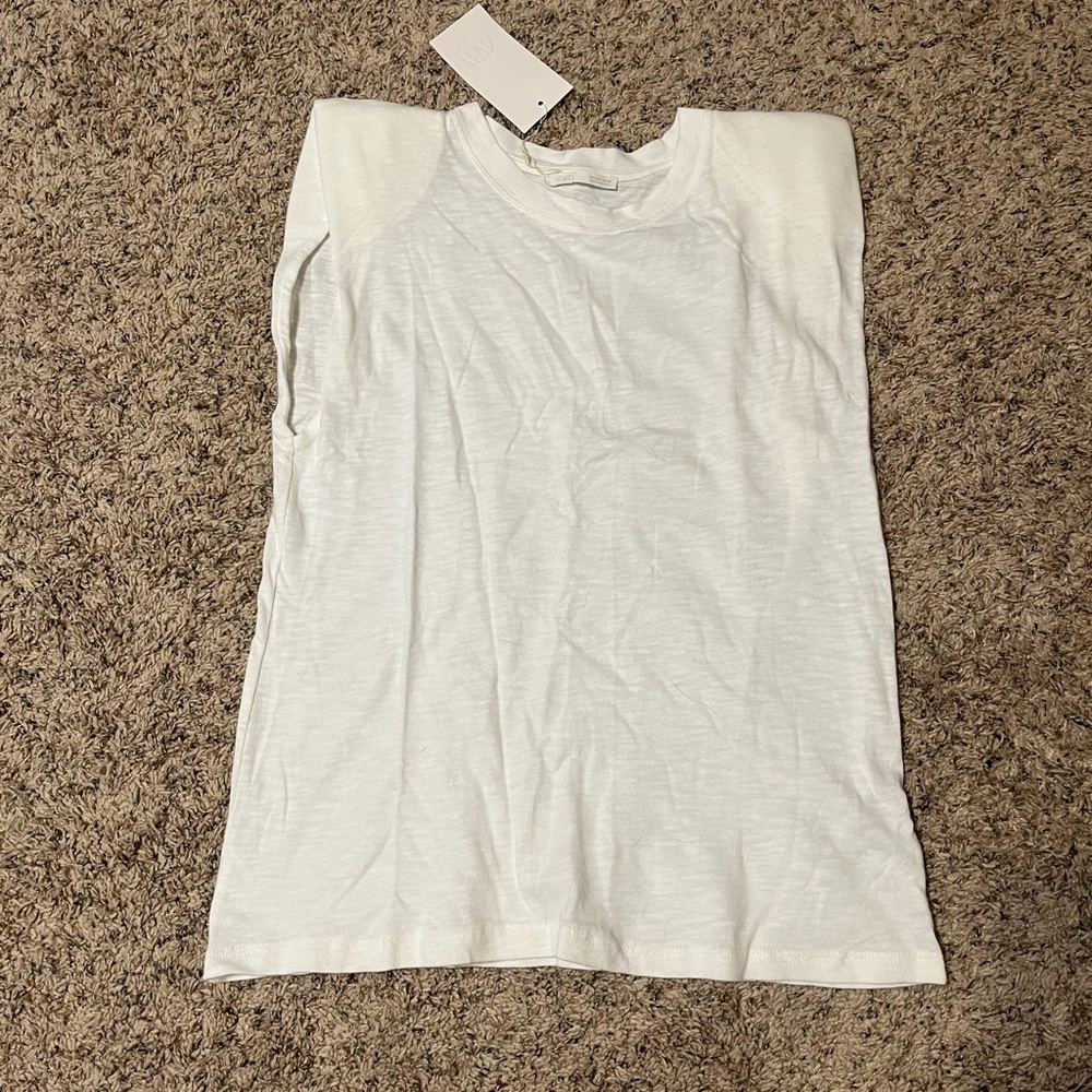 Zara padded shoulder top